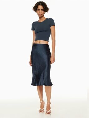 Aritzia Babaton Slip Satin Midi Skirt